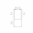 Vondom Quartz utomhus firkantbord med modern design Viadurini