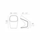 Vondom Ufo trädgårdsstol i modern vit design Viadurini