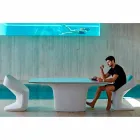 Vondom Ufo vit design utomhusbord L200xP100 cm Viadurini