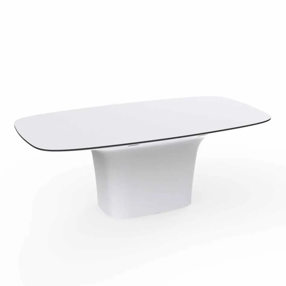 Vondom Ufo vit design utomhusbord L200xP100 cm Viadurini