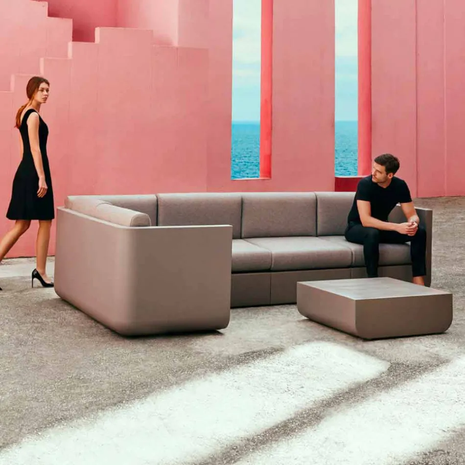 Vondom Ulm sammansättning Taupe Design Garden Lounge Viadurini