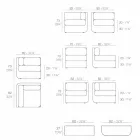 Vondom Ulm sammansättning Taupe Design Garden Lounge Viadurini