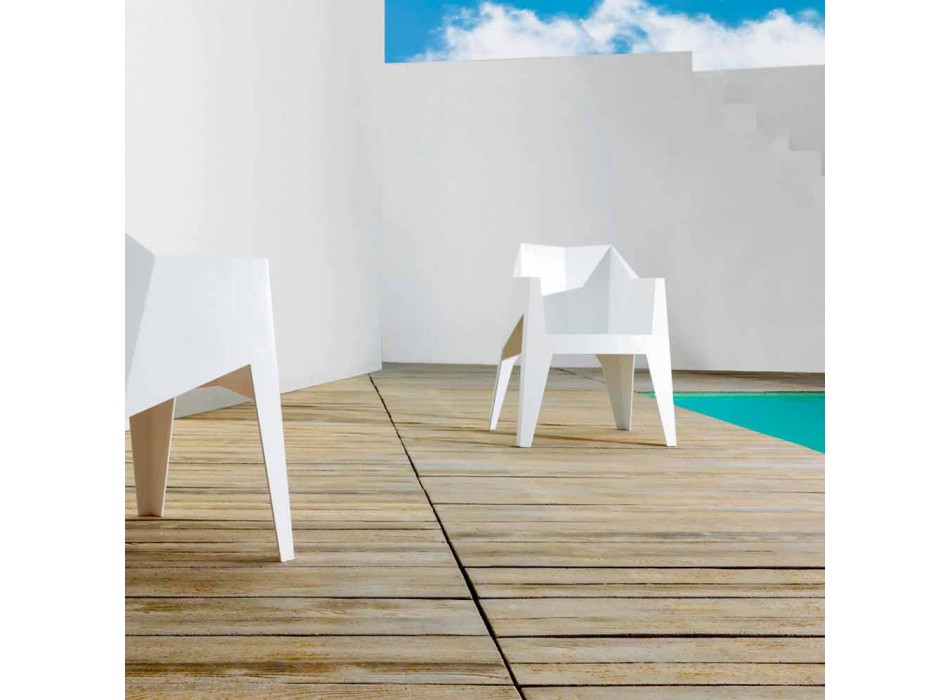 Vondom Voxel färgglad trädgårdsstol med modern design Viadurini