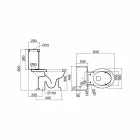 Water Monobloc Classic i vit keramik med låda tillverkad i Italien - Marwa Viadurini